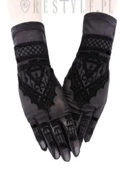 Restyle Gothic mesh gloves mehndi pattern, alchemical symbols