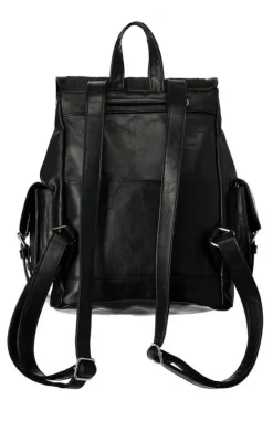 Restyle Gothic Rosette Backpack with pockets Inverted Cathedral embroidery