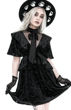 Restyle Gothic schoolgirl DEVOURED DRESS with a bow
