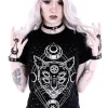 Restyle Gothic t-shirt with a Moon Cat "GALAXY CAT"