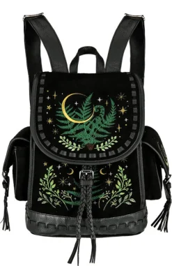 Restyle HERBAL BACKPACK with fern and crescent embroidery