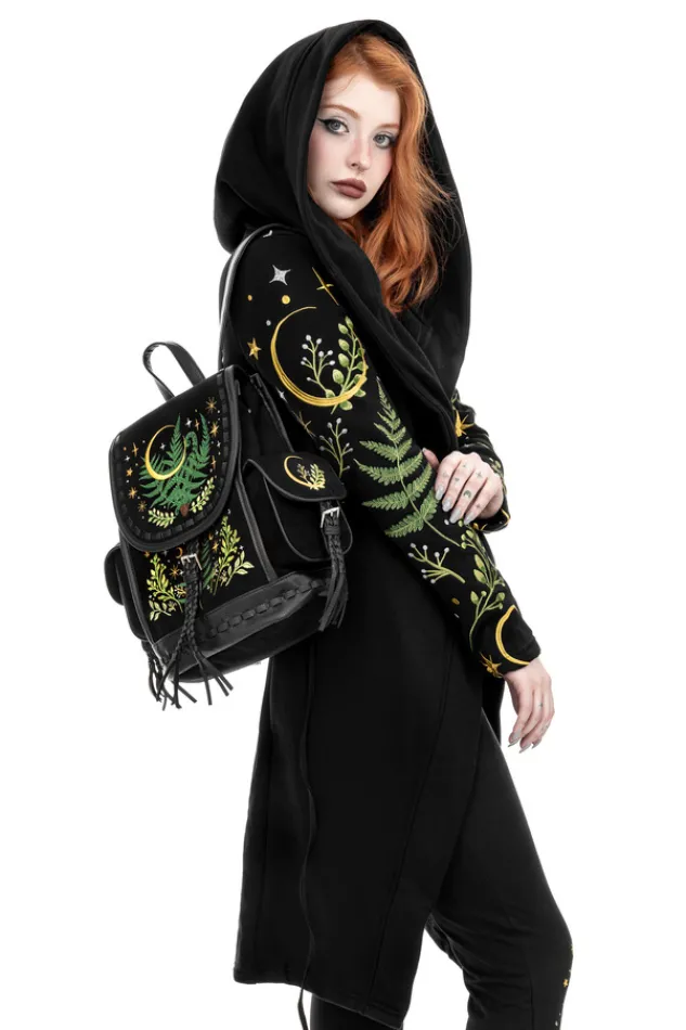 Restyle HERBAL BACKPACK with fern and crescent embroidery