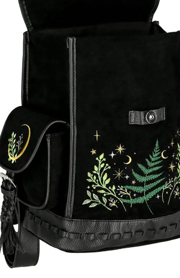 Restyle HERBAL BACKPACK with fern and crescent embroidery