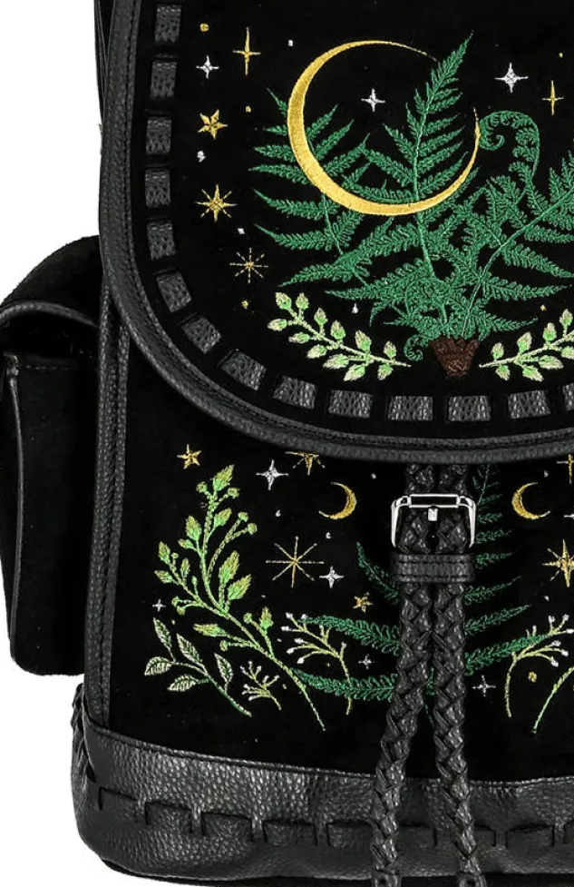 Restyle HERBAL BACKPACK with fern and crescent embroidery