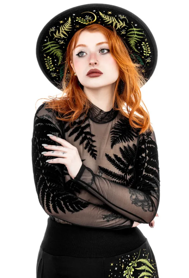 Restyle HERBAL HAT with fern embroidery