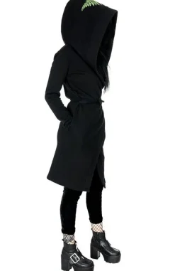 Restyle Long, gothic Fern Hoodie with oversized hood 