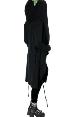 Restyle Long, gothic Fern Hoodie with oversized hood 