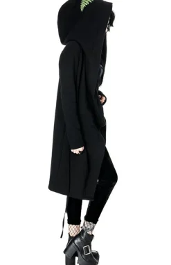 Restyle Long, gothic Fern Hoodie with oversized hood 