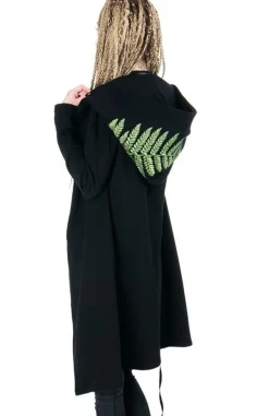 Restyle Long, gothic Fern Hoodie with oversized hood 