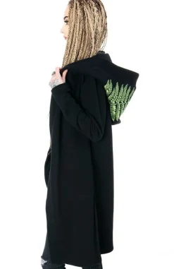 Restyle Long, gothic Fern Hoodie with oversized hood 