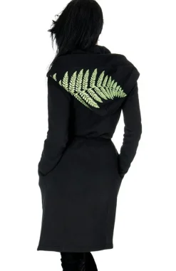 Restyle Long, gothic Fern Hoodie with oversized hood 