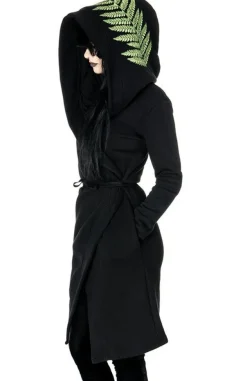 Restyle Long, gothic Fern Hoodie with oversized hood 