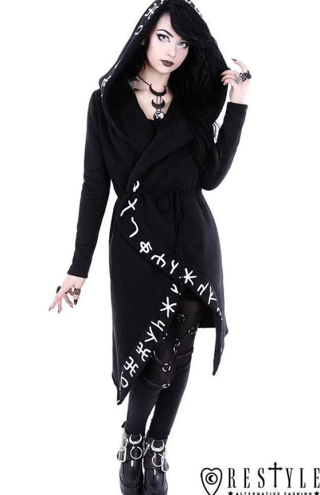 Restyle Long, Runic jacket with oversized hood "RUNES HOODIE"