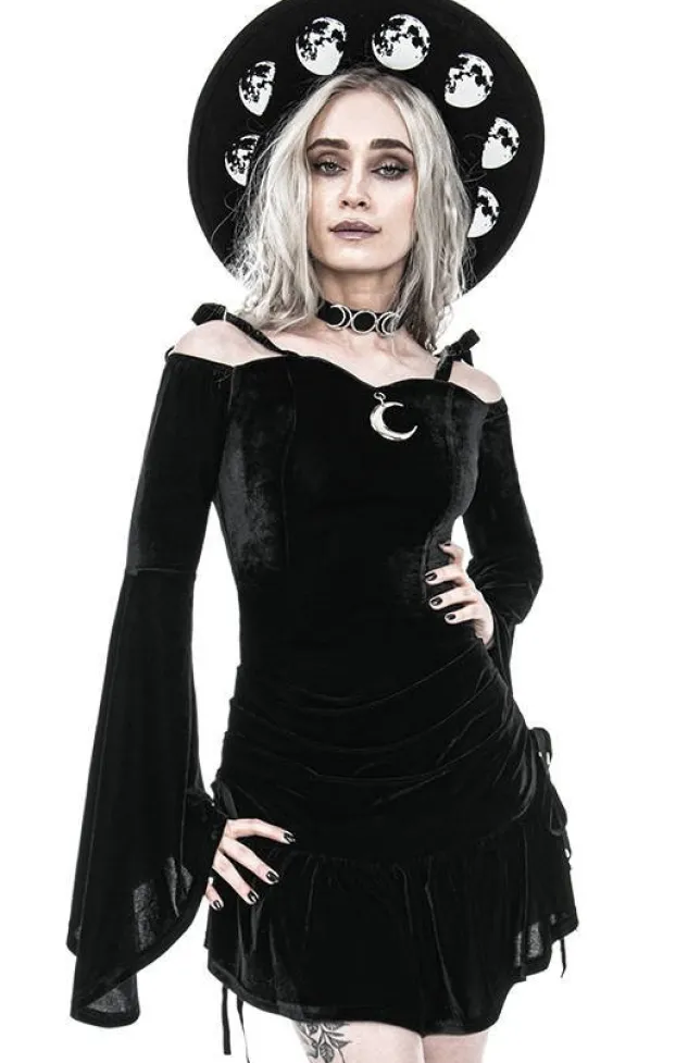 Restyle LUCRETIA DRESS draped heart neckline dress