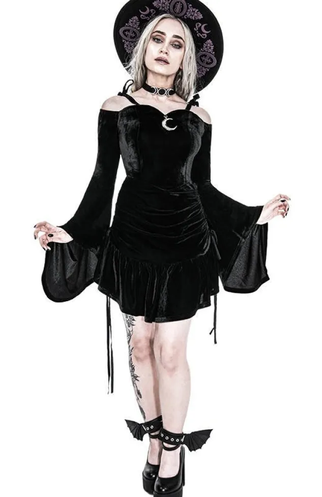 Restyle LUCRETIA DRESS draped heart neckline dress