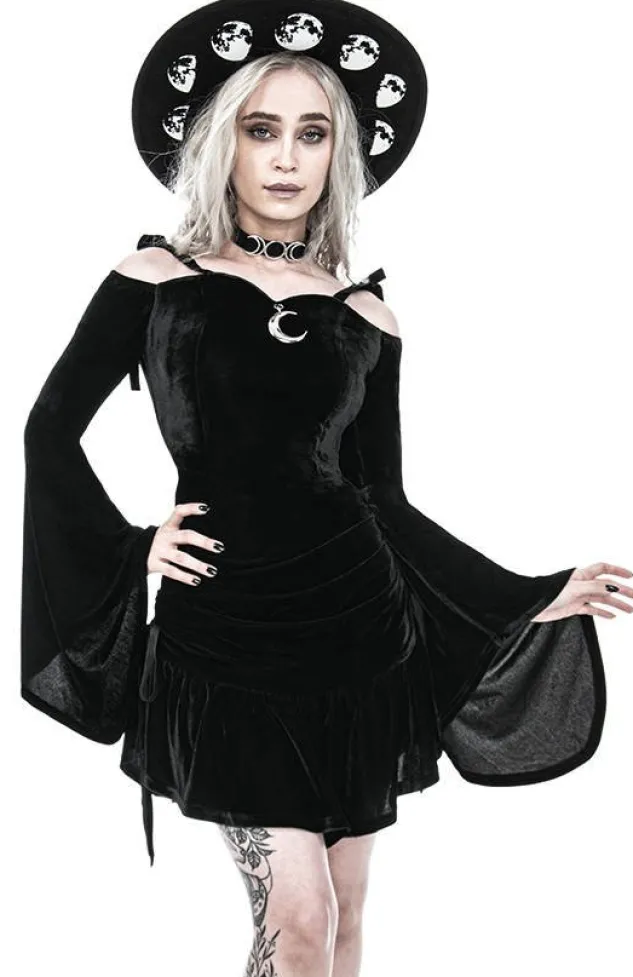Restyle LUCRETIA DRESS draped heart neckline dress