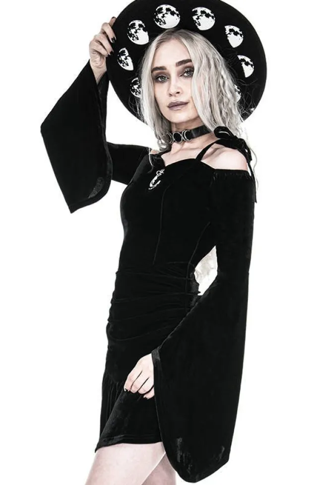 Restyle LUCRETIA DRESS draped heart neckline dress