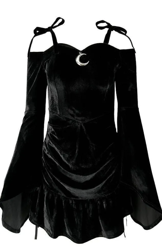Restyle LUCRETIA DRESS draped heart neckline dress