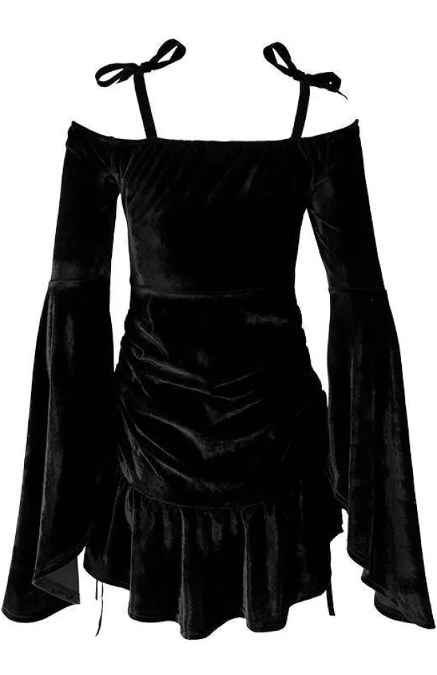 Restyle LUCRETIA DRESS draped heart neckline dress