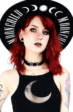 Restyle Moon Child Hat with wide brim, wool