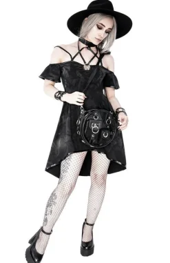 Restyle Pentagram Choker Tunic Gothic Dress with harness
