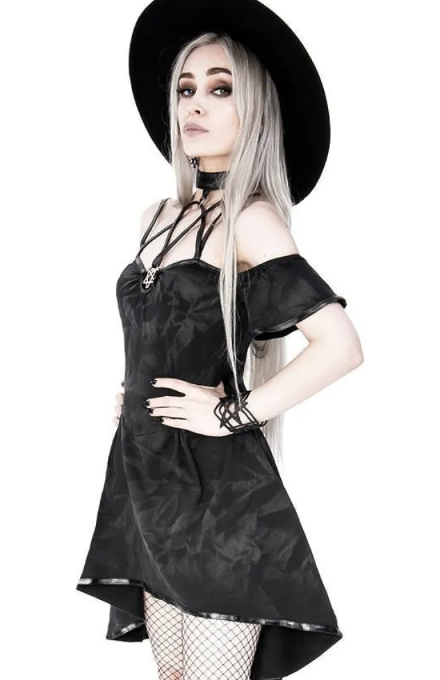 Restyle Pentagram Choker Tunic Gothic Dress with harness