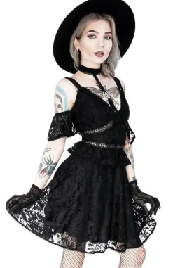Restyle Pentagram Lace Dress with collar