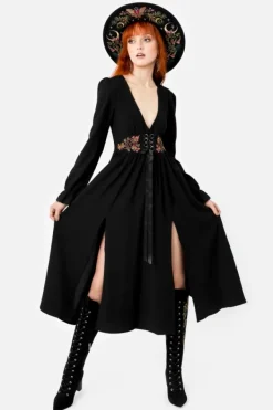 Restyle POISONED PETAL MIDI DRESS