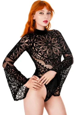 Restyle ROSARIUM BODYSUIT Body with a gothic rosette