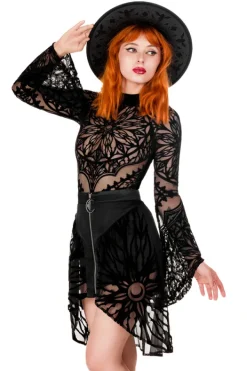 Restyle ROSARIUM LASER CUT HAT, cathedral wide brim hat