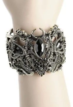 Restyle Snake Bracelet Gold, Wide bangle