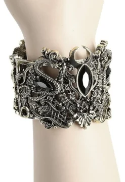 Restyle Snake Bracelet Gold, Wide bangle