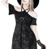 Restyle Strappy Pentagram Acid Wash Tunic Elvish Dress