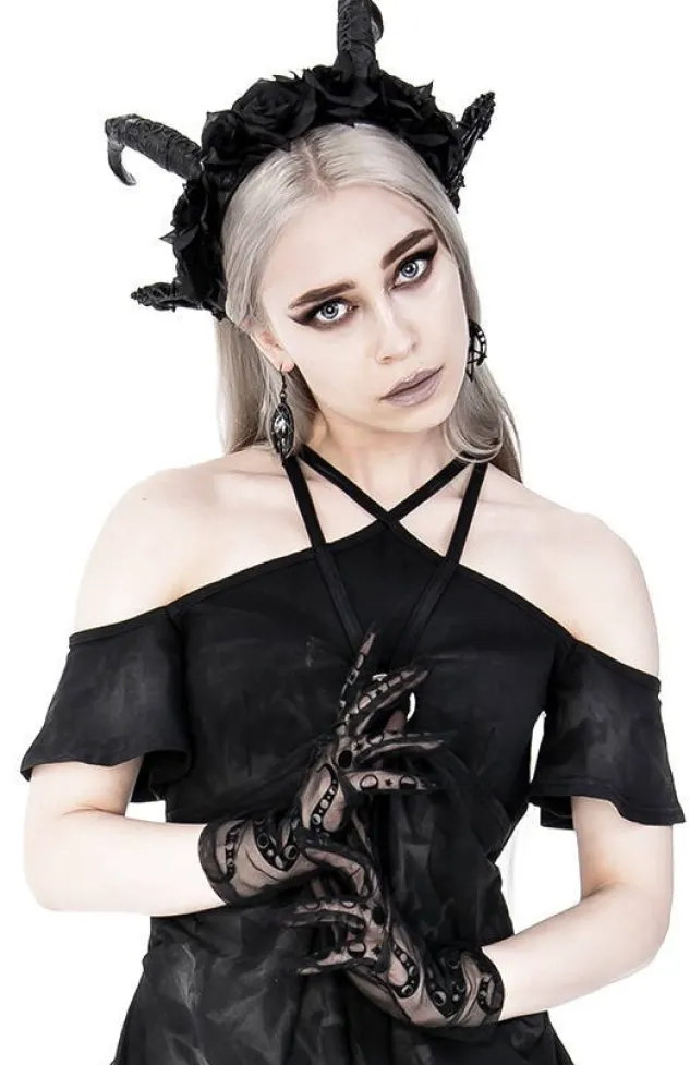 Restyle Strappy Pentagram Acid Wash Tunic Elvish Dress
