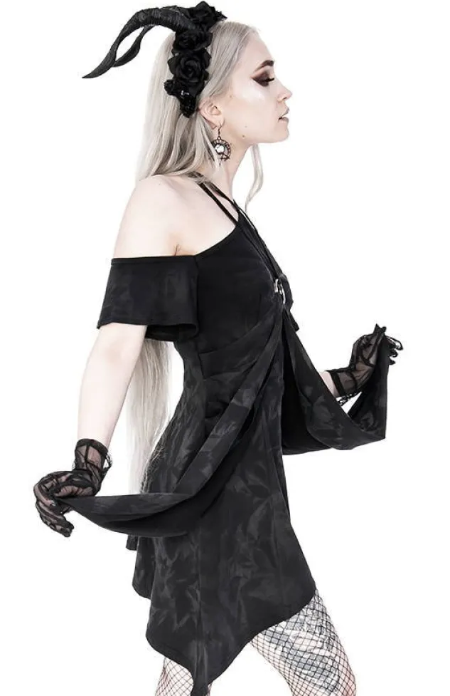 Restyle Strappy Pentagram Acid Wash Tunic Elvish Dress