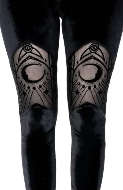 Restyle Velvet Mesh Leggings Cathedral crescent moons